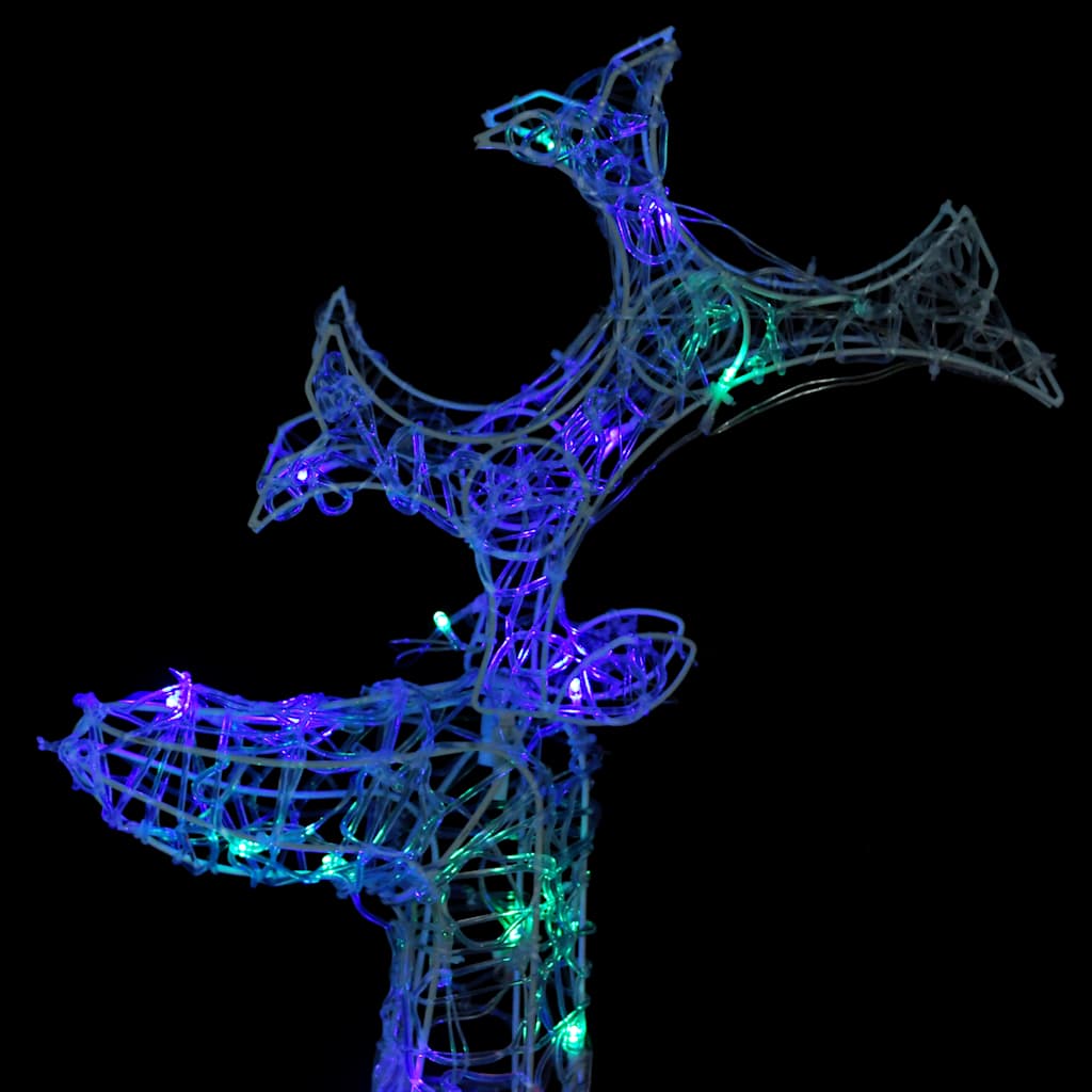 Vianočné Dekorácie So Sobom 2 Ks Akryl Viacfarebný