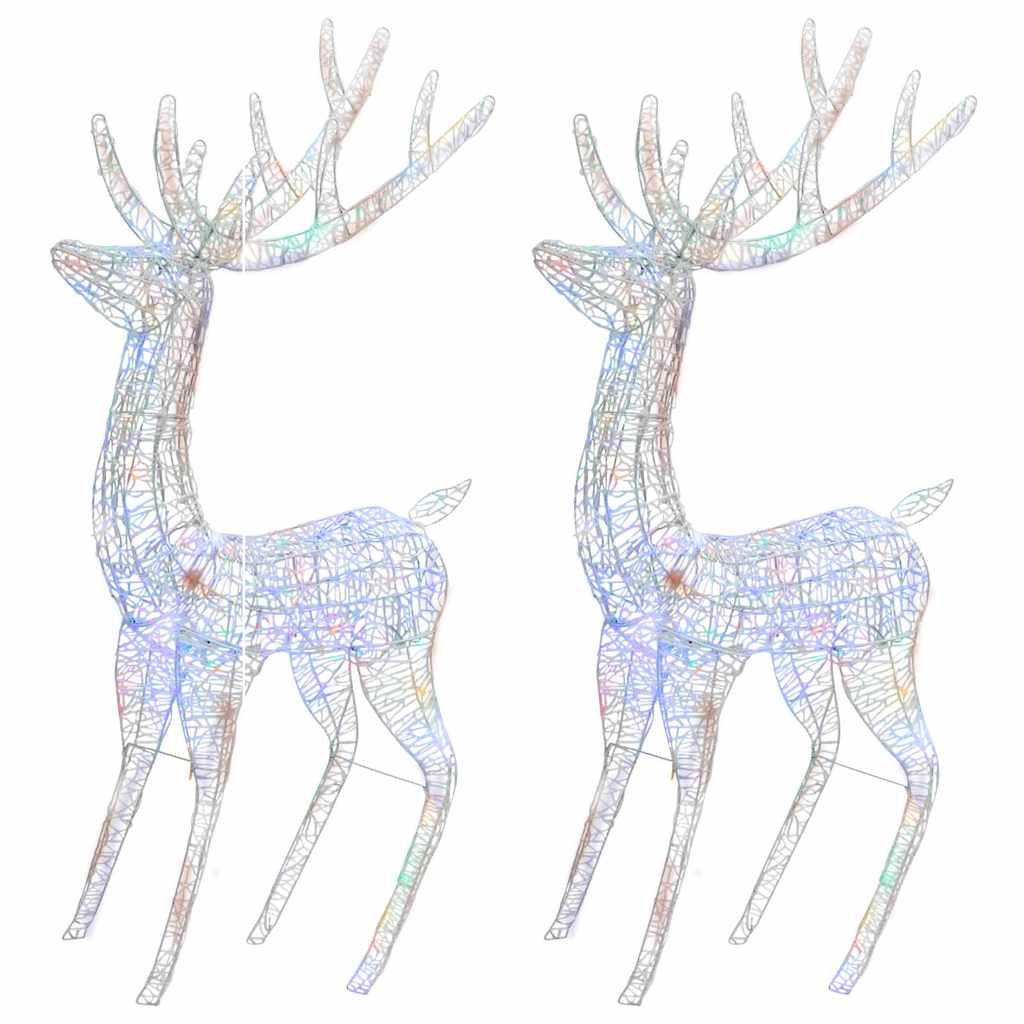 Xxl Akrylové Vianočné Soby 250 Led 2 Ks 180 Cm Viacfarebné Viacfarebný