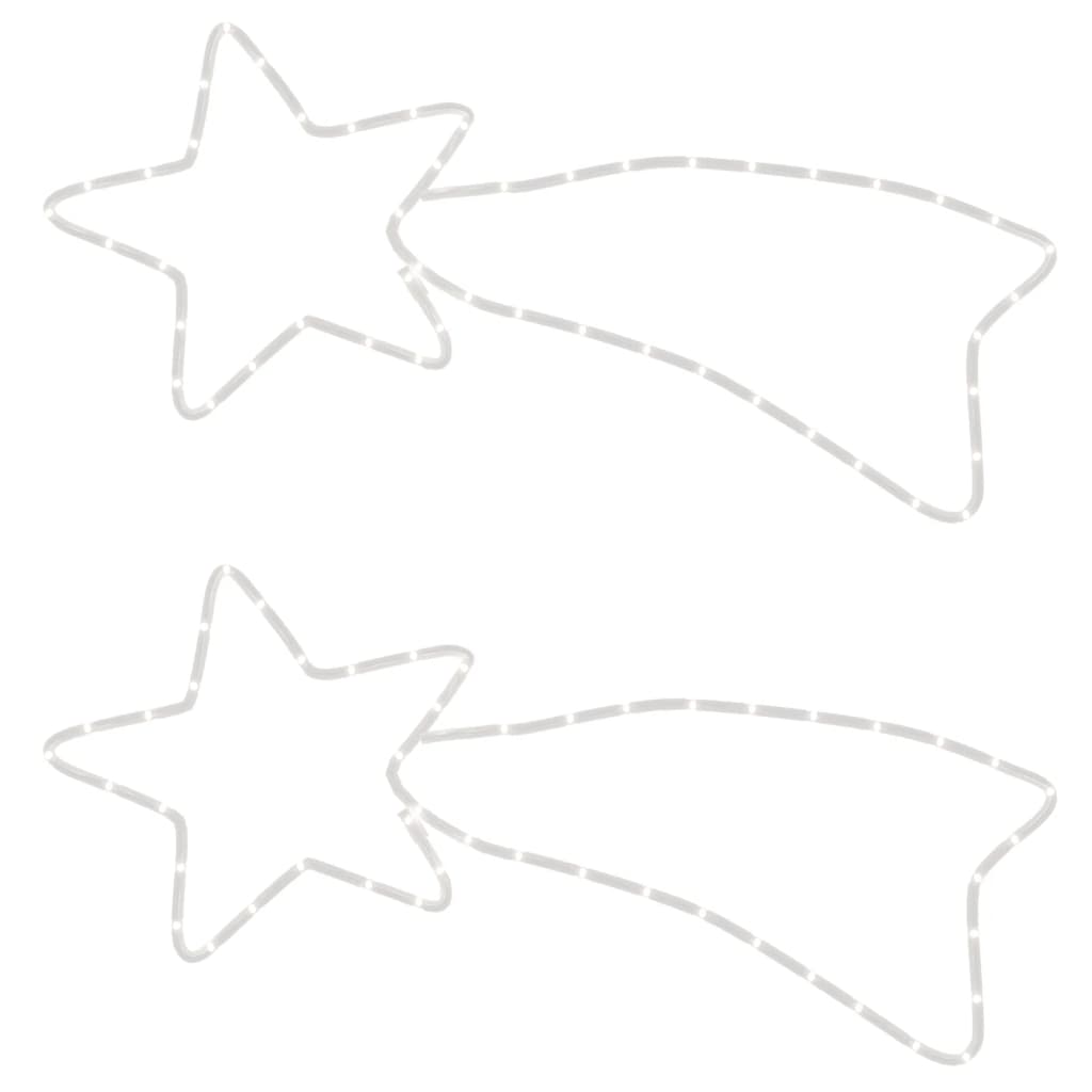 Silueta Vianočnej Hviezdy S 48 Led 2 Ks Teplé Biele 65X28 Cm