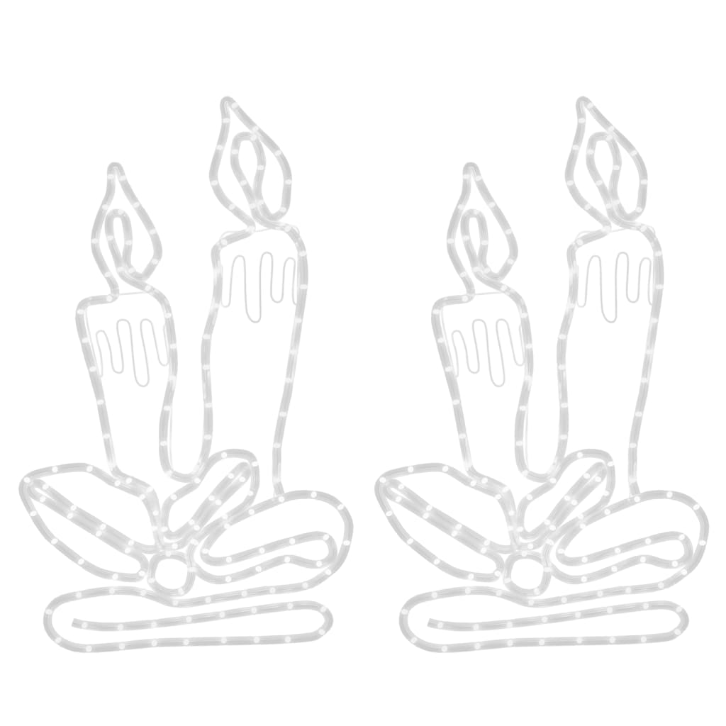 Vianočné Ozdoby Sviečok So 144 Led Diódami 2Ks 70X42 Cm