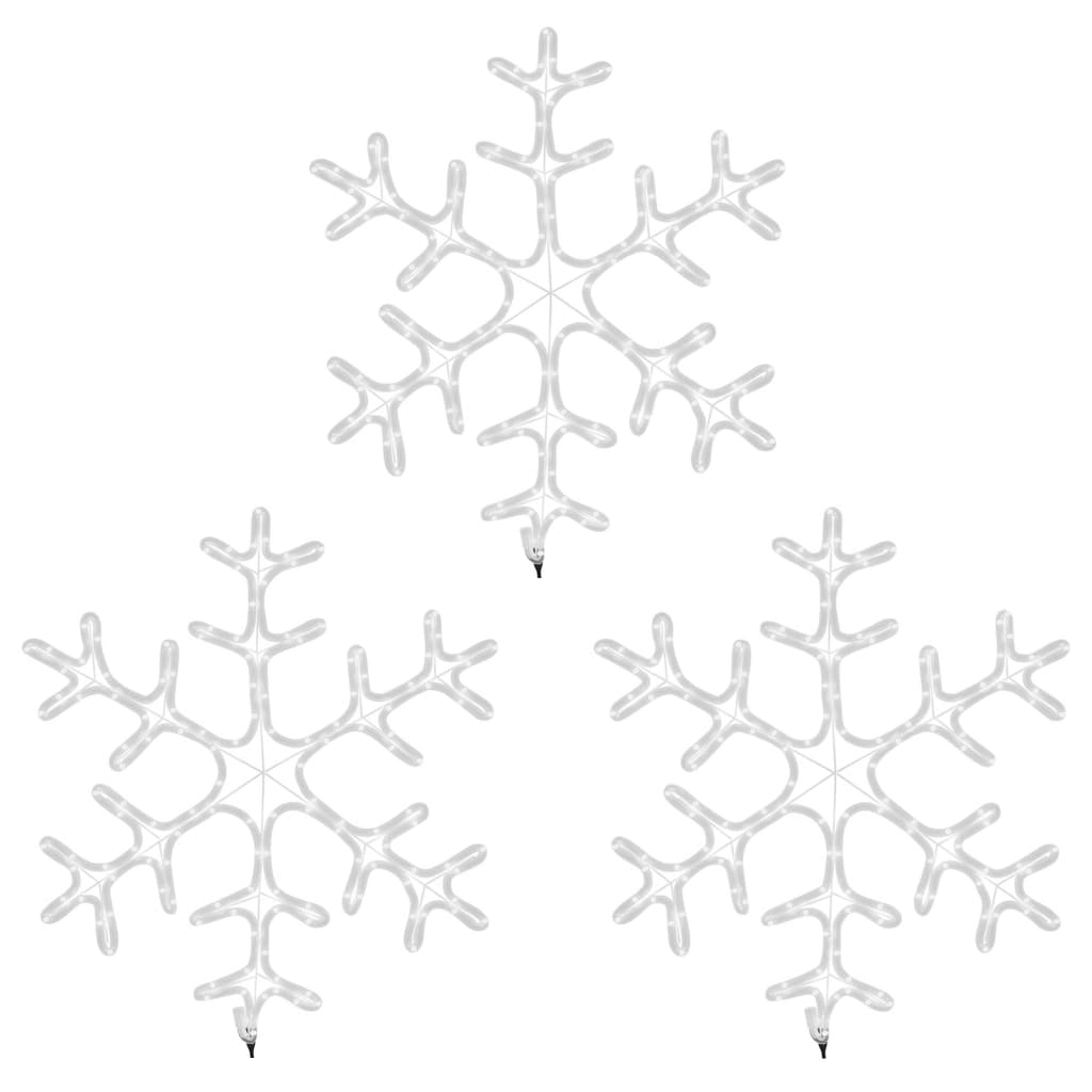 Silueta Vianočnej Vločky S Led 3 Ks Teplé Biele