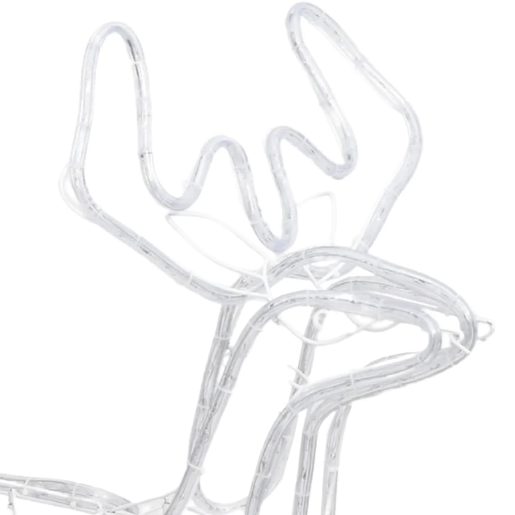 Siluety Vianočných Sobov 2 Ks Studené Biele 76X42X87 Cm