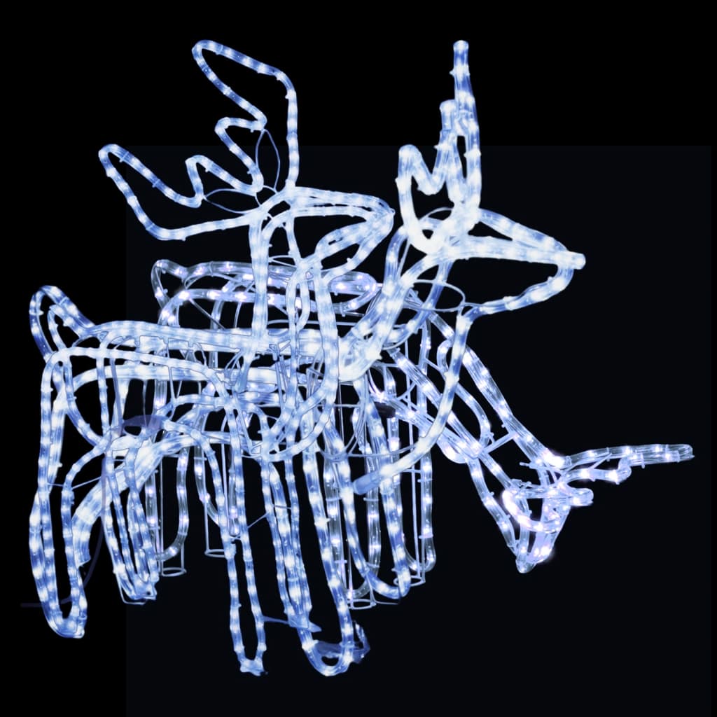 3-Dielna Vianočná Figúrka Soba Studené Biele Svetlo