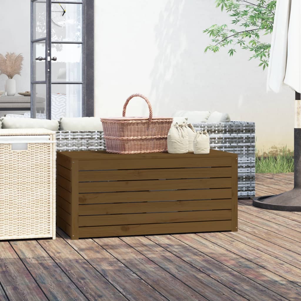 Záhradný box medovohnedý 101x50,5x46,5 cm masívna borovica