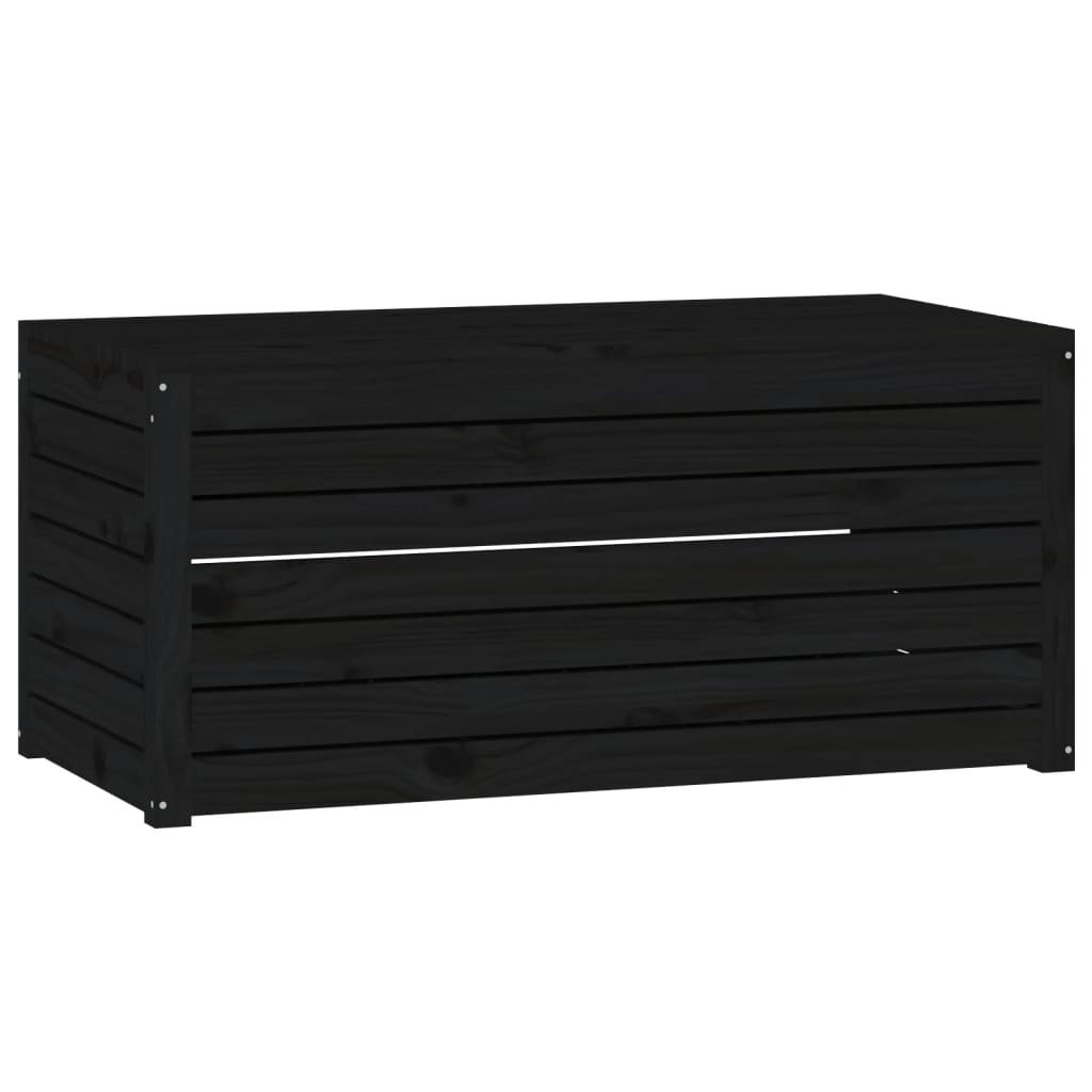 Záhradný box čierny 101x50,5x46,5 cm masívna borovica