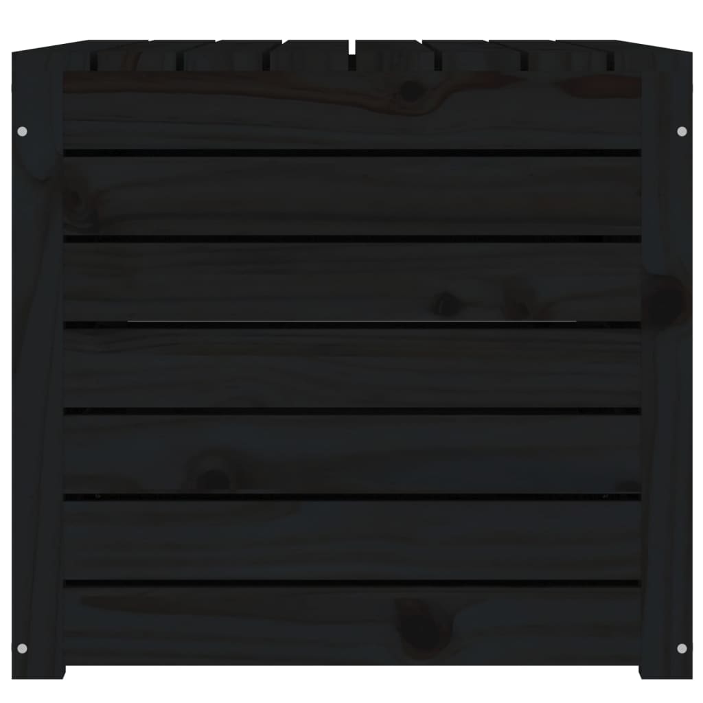 Záhradný box čierny 101x50,5x46,5 cm masívna borovica