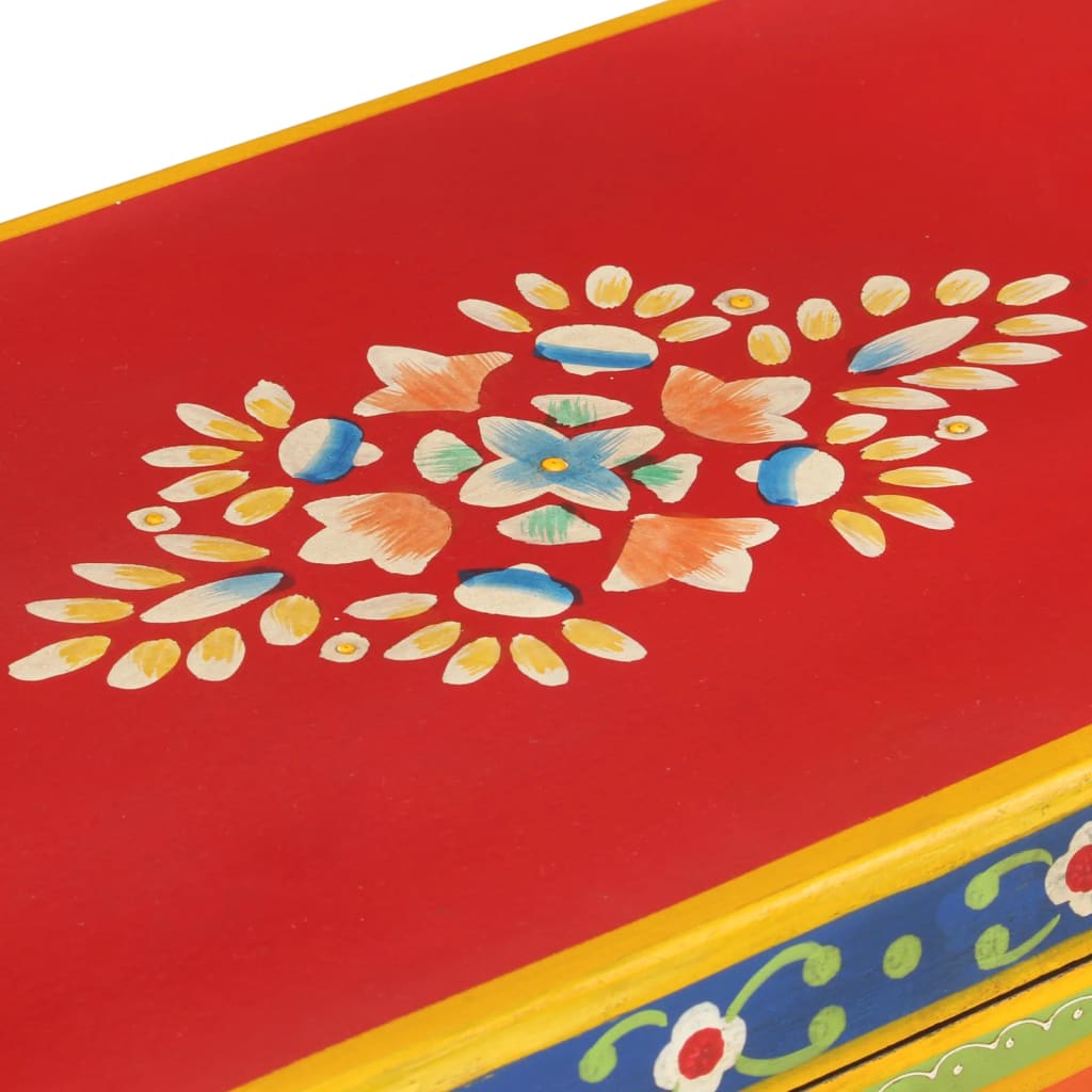 Ručne Maľovaná Komoda 54X30X74Cm Mangovníkový Masív