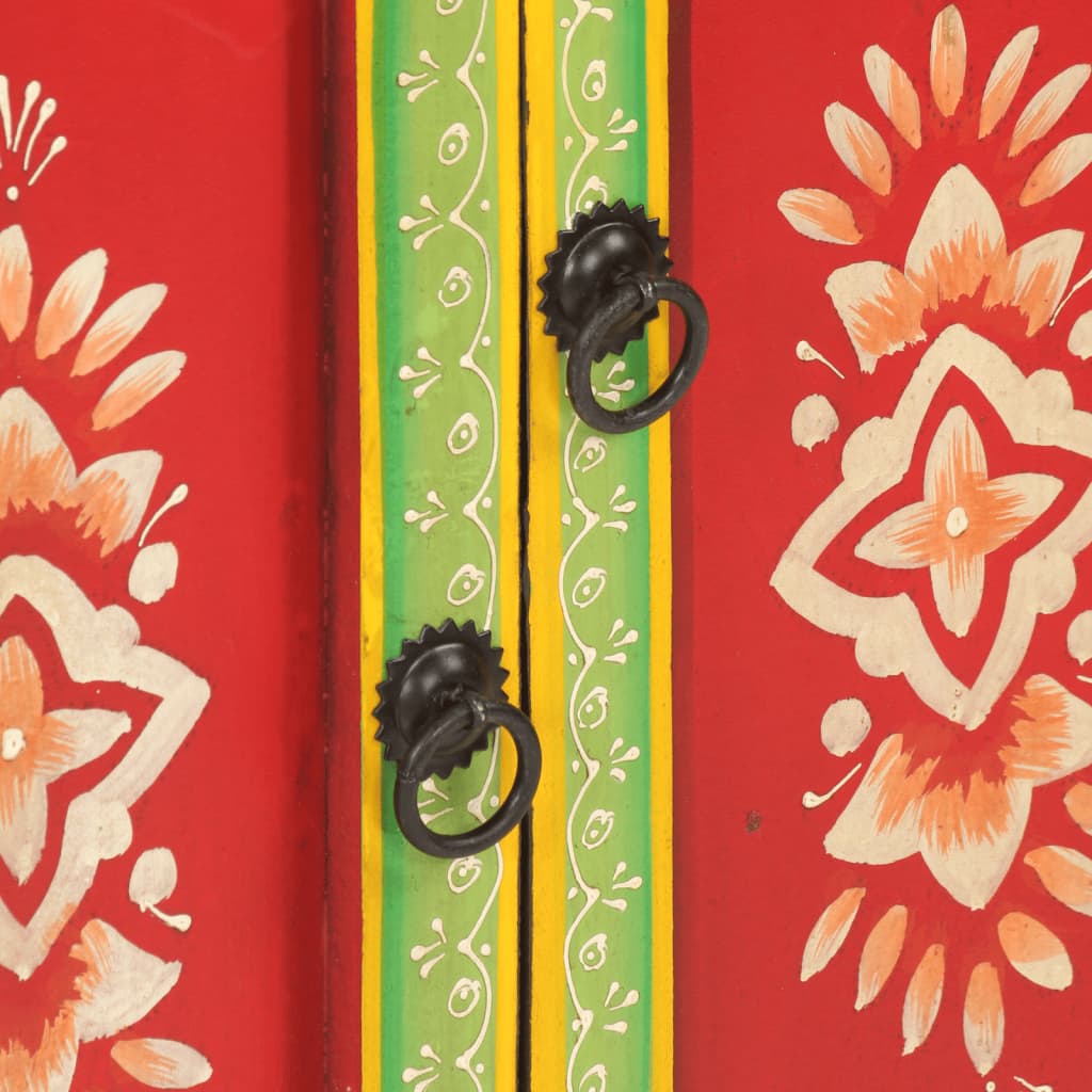 Ručne Maľovaná Komoda 54X30X74Cm Mangovníkový Masív