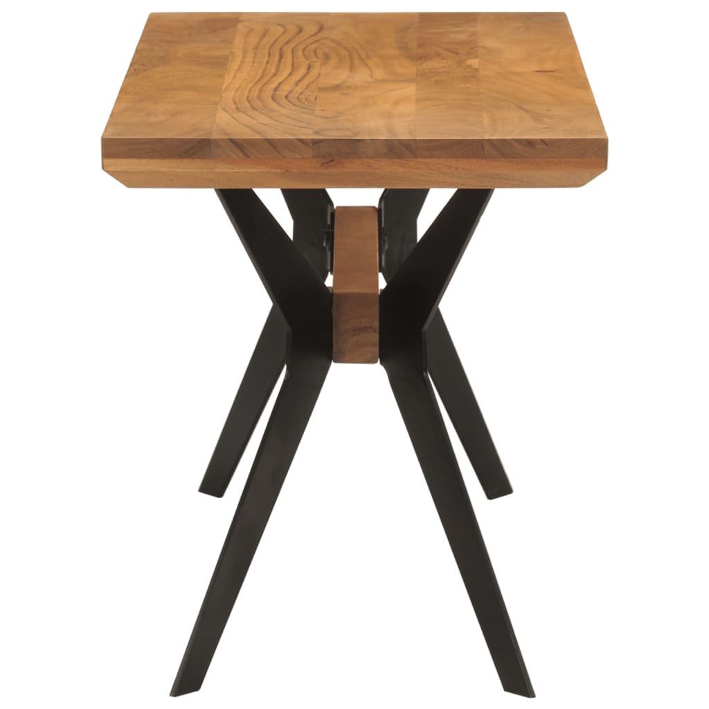 Jedálenská Lavica 110X40X46 Cm Masívne Akáciové Drevo A Oceľ