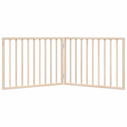 Brána pre psa skladacia 2 panely 160 cm topoľové drevo