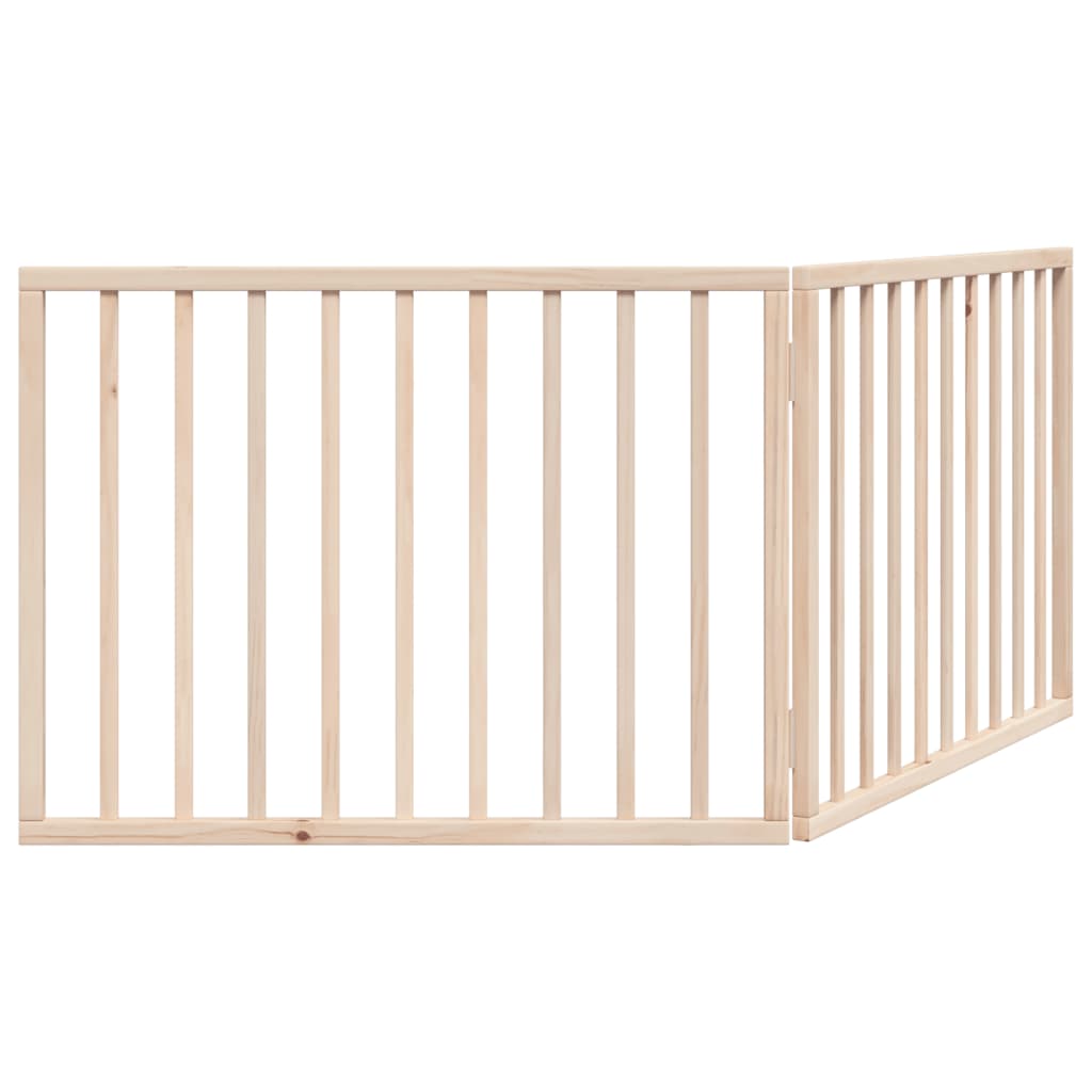 Brána pre psa skladacia 2 panely 160 cm topoľové drevo