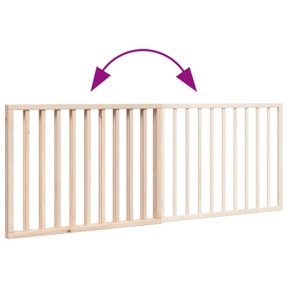 Brána pre psa skladacia 2 panely 160 cm topoľové drevo
