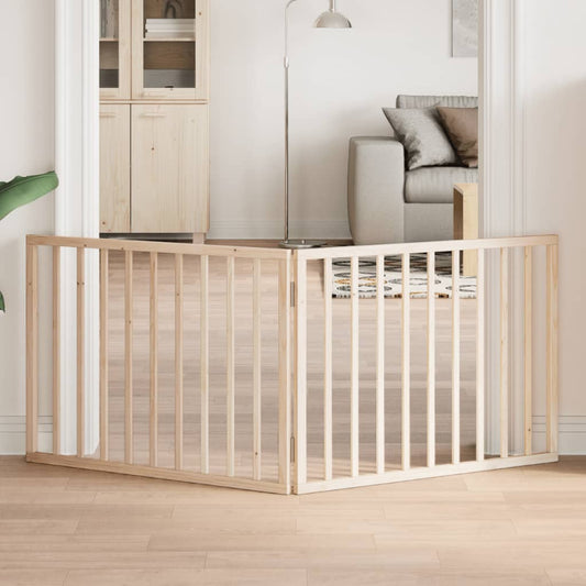 Brána pre psa skladacia 2 panely 160 cm topoľové drevo
