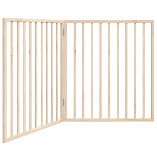 Brána pre psa skladacia 2 panely 160 cm topoľové drevo