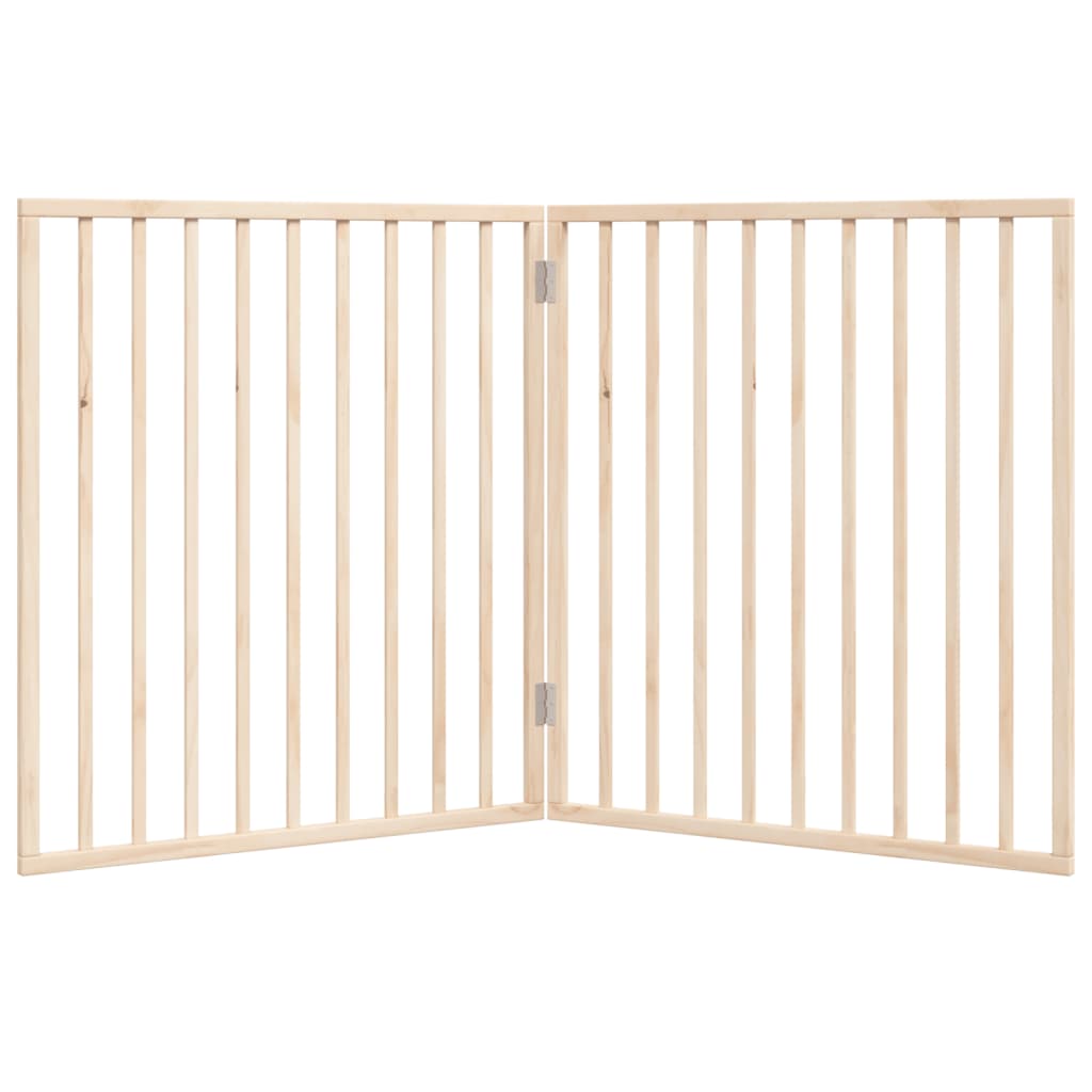 Brána pre psa skladacia 2 panely 160 cm topoľové drevo