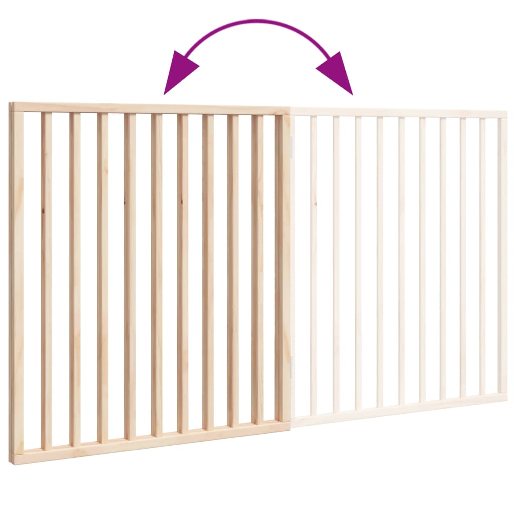 Brána pre psa skladacia 2 panely 160 cm topoľové drevo