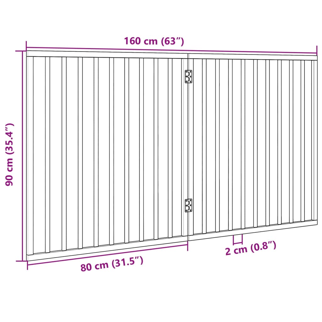 Brána pre psa skladacia 2 panely 160 cm topoľové drevo