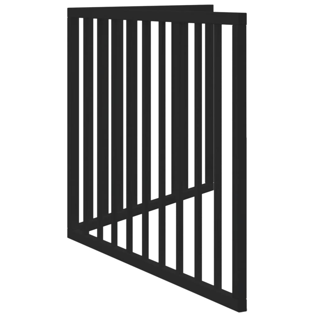 Brána pre psa skladacia 2 panely čierna 160 cm topoľové drevo