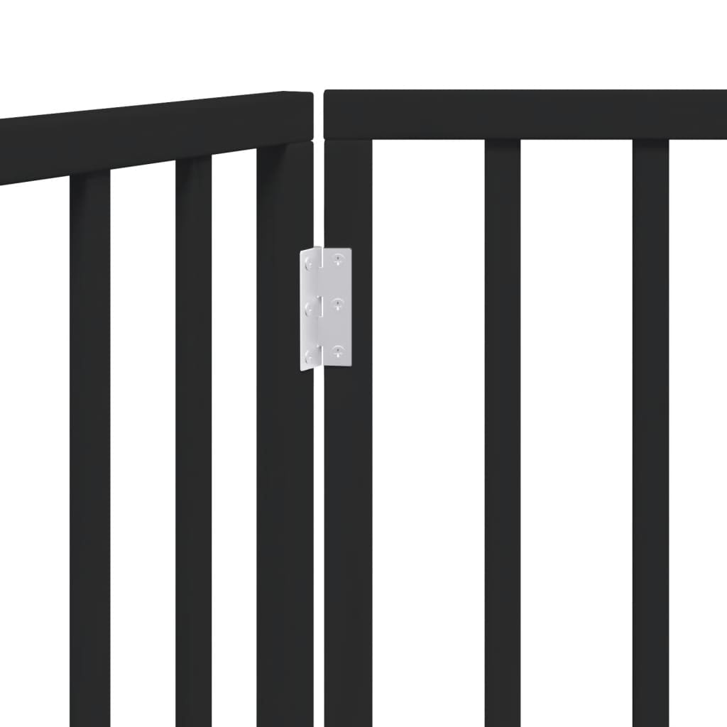 Brána pre psa skladacia 2 panely čierna 160 cm topoľové drevo