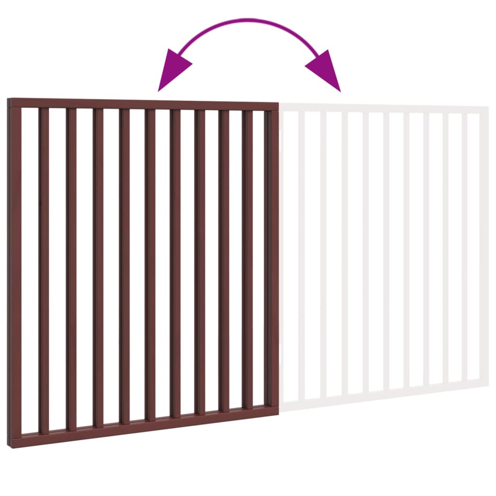 Brána pre psa skladacia 2 panely hnedá 160 cm topoľové drevo