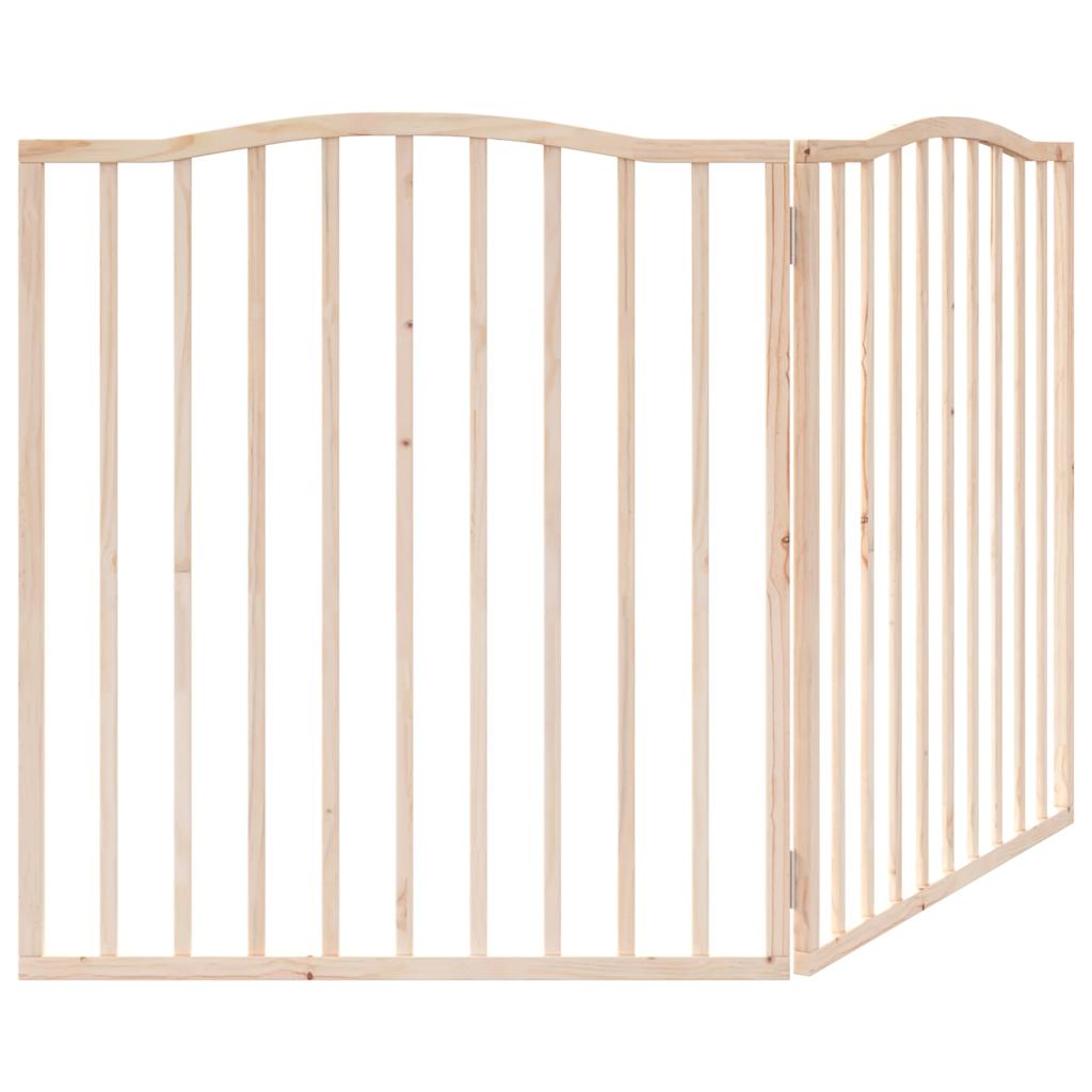 Brána pre psa skladacia 2 panely 160 cm topoľové drevo