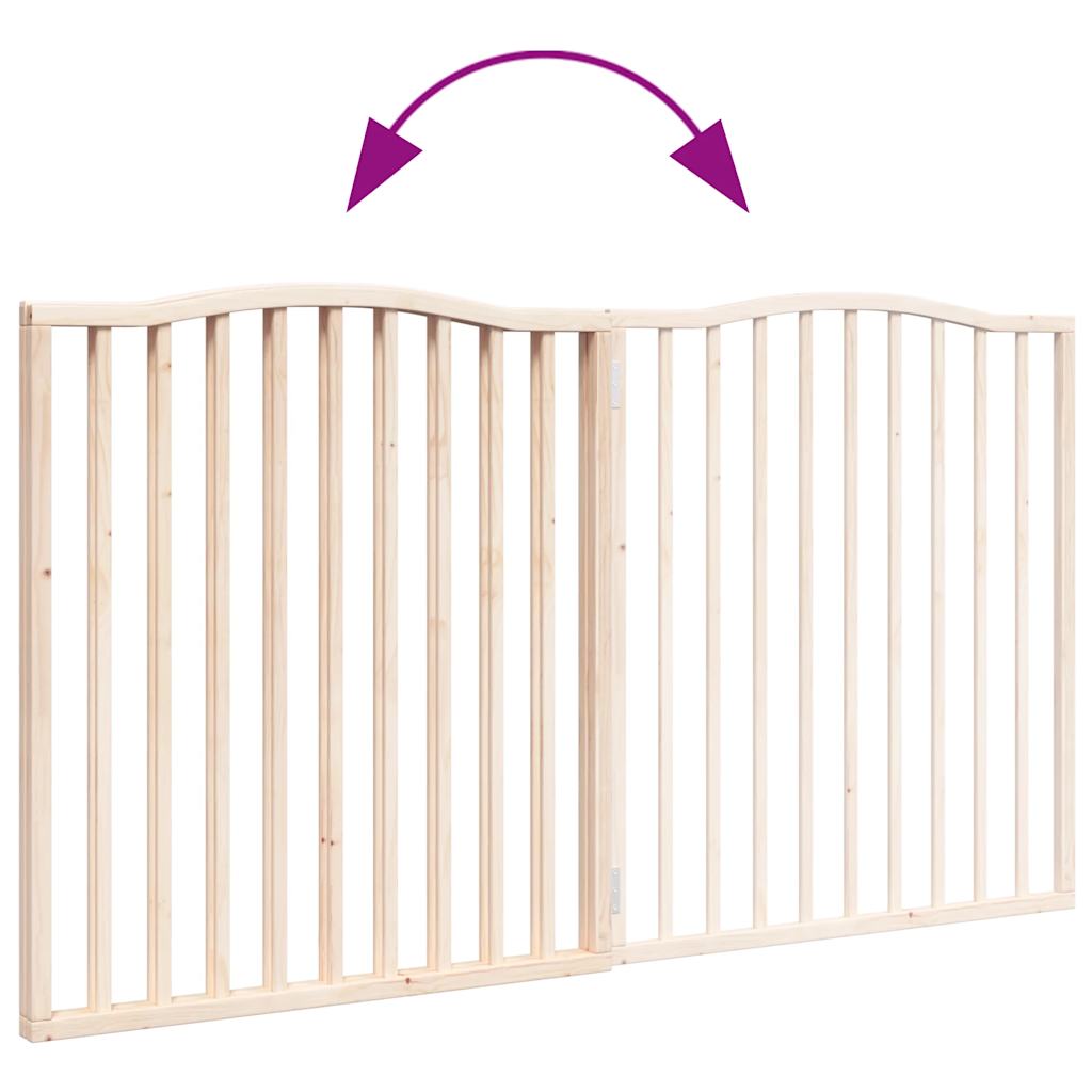 Brána pre psa skladacia 2 panely 160 cm topoľové drevo