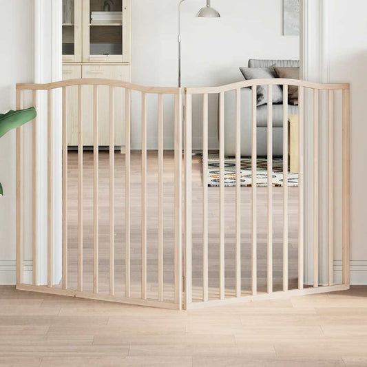 Brána pre psa skladacia 2 panely 160 cm topoľové drevo