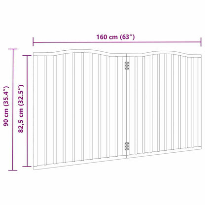 Brána pre psa skladacia 2 panely biela 160 cm topoľové drevo