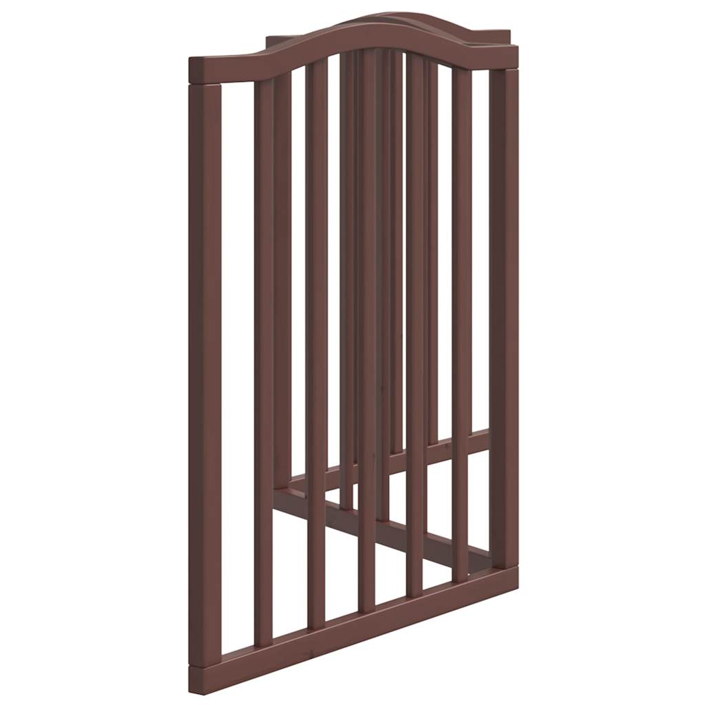 Brána pre psa skladacia 3 panely hnedá dub topoľové drevo