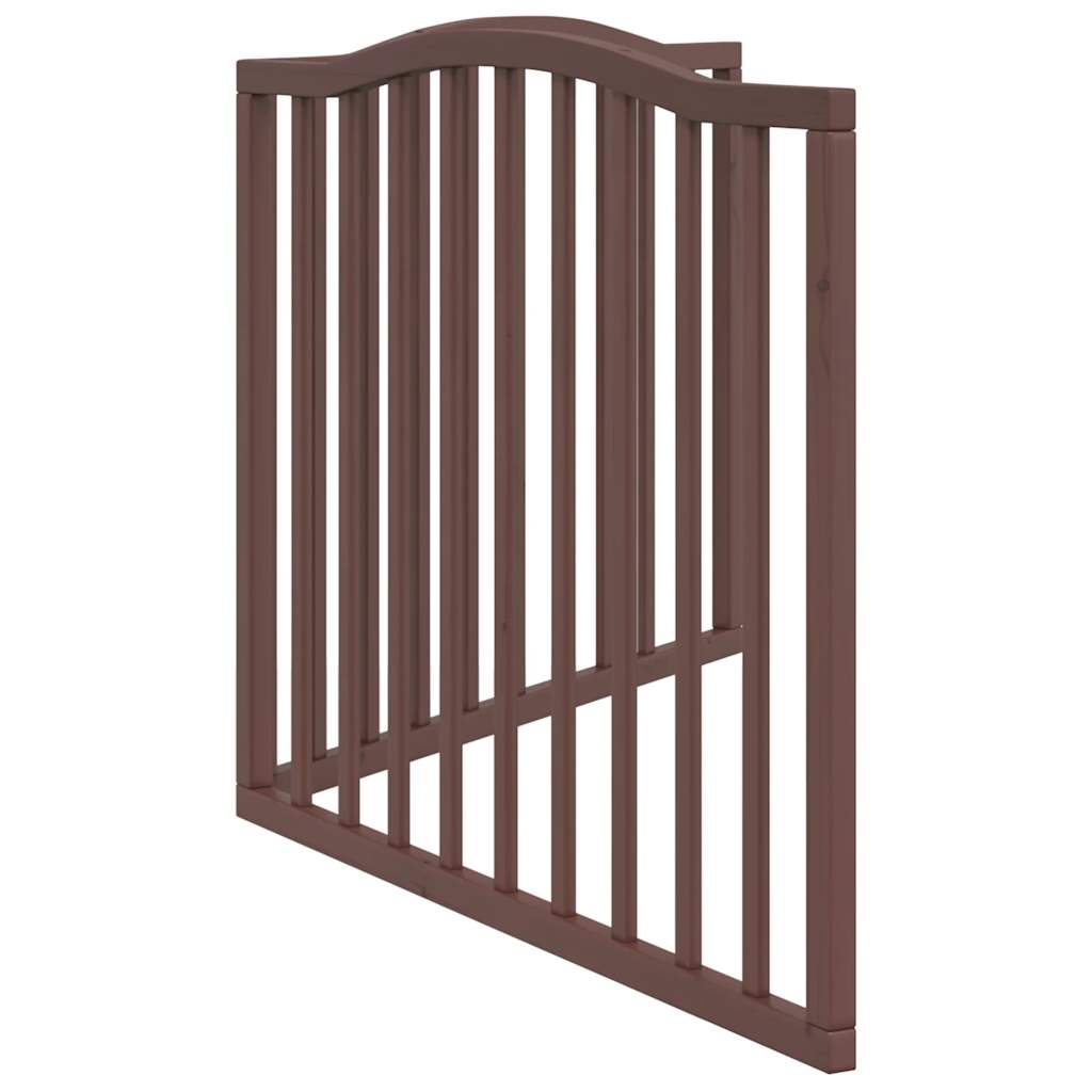 Brána pre psa skladacia 2 panely hnedá dub 160cm topoľové drevo