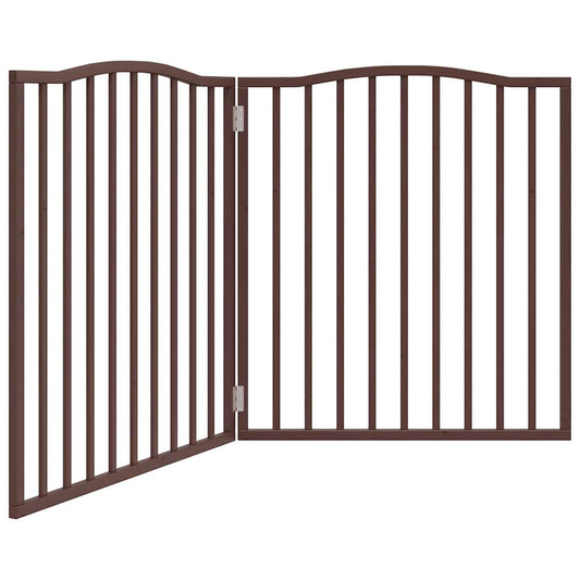 Brána pre psa skladacia 2 panely 160 cm topoľové drevo