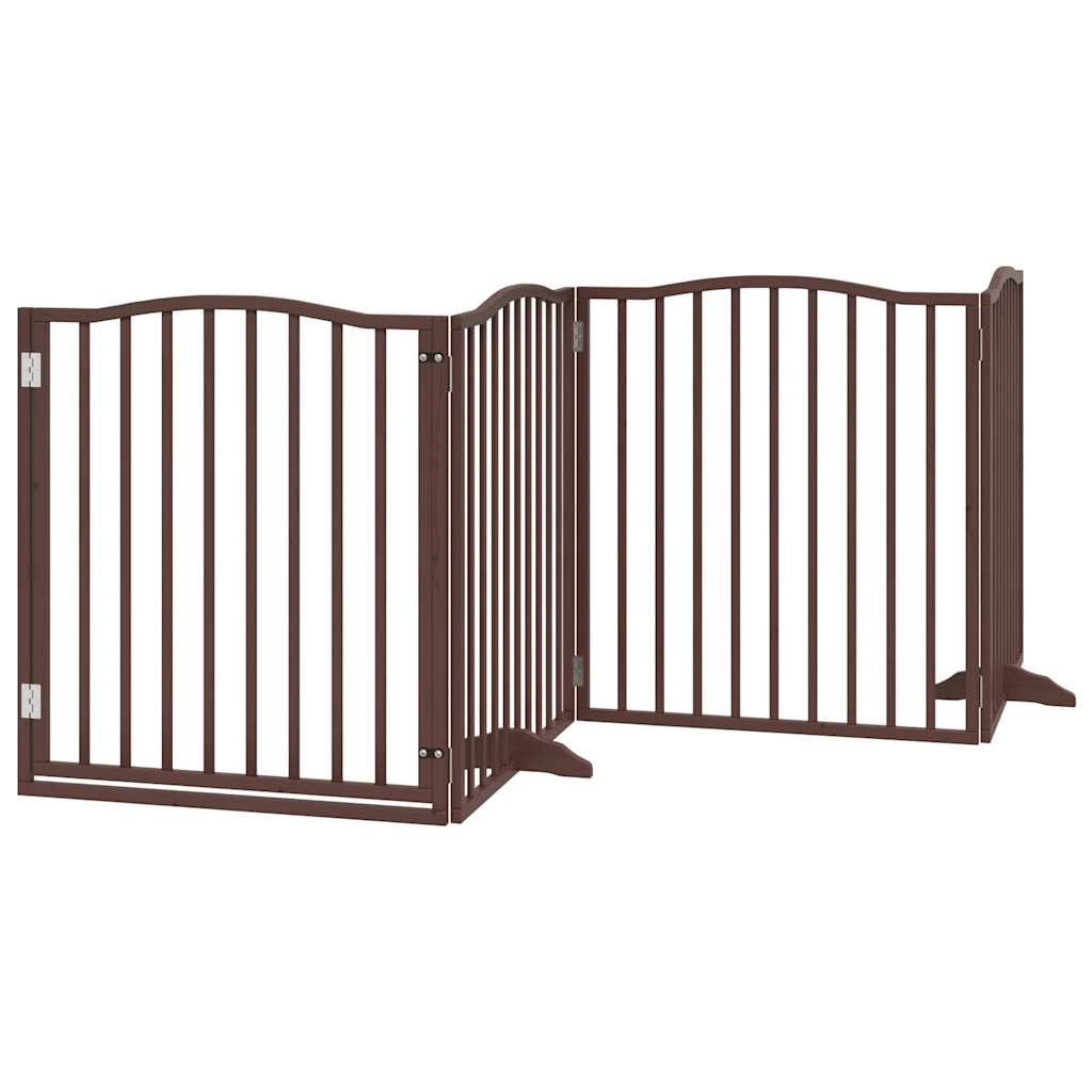 Brána pre psa dvere sklad. 4 panely 320 cm topoľové drevo