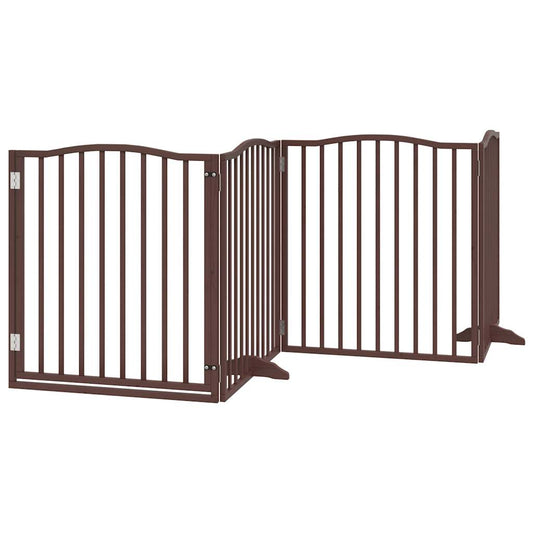 Brána pre psa dvere sklad. 4 panely 320 cm topoľové drevo