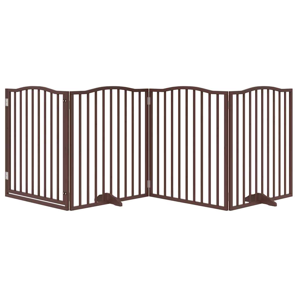 Brána pre psa dvere sklad. 4 panely 320 cm topoľové drevo