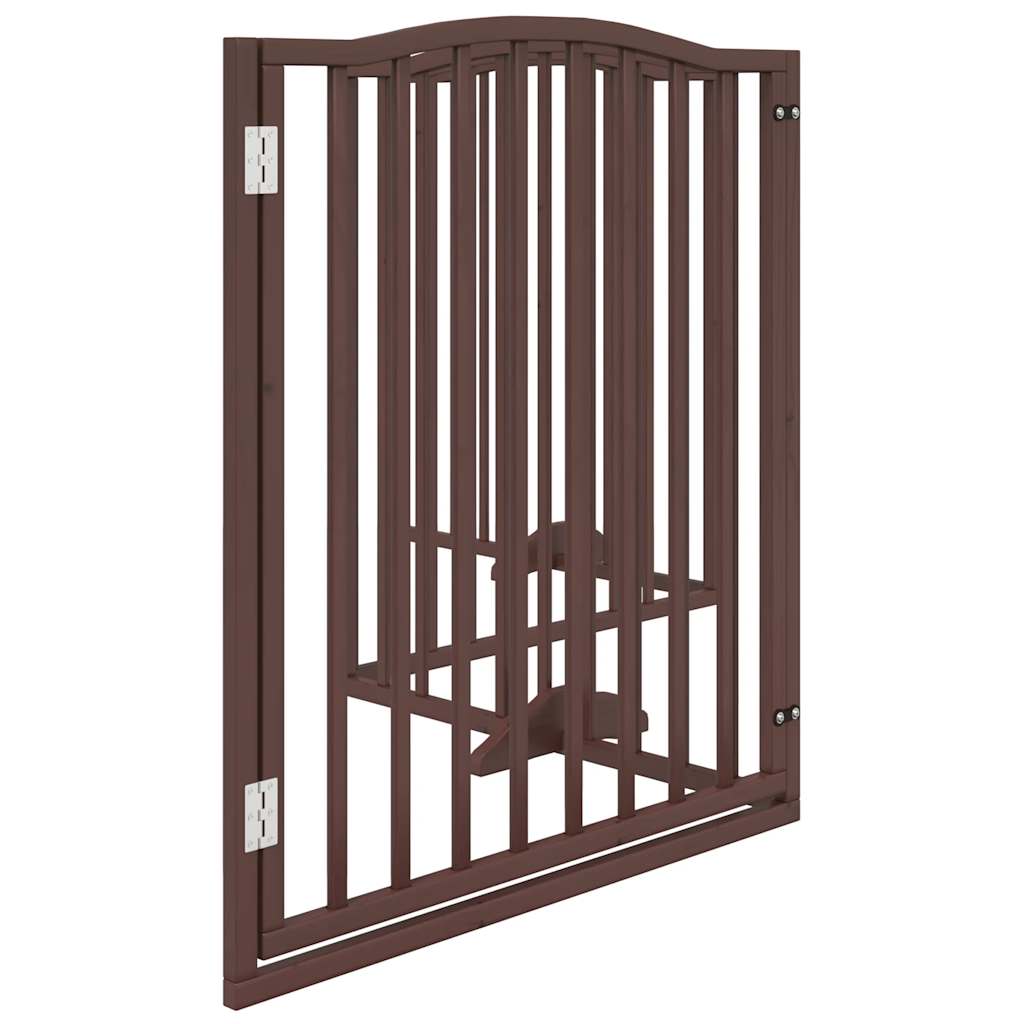 Brána pre psa dvere sklad. 4 panely 320 cm topoľové drevo