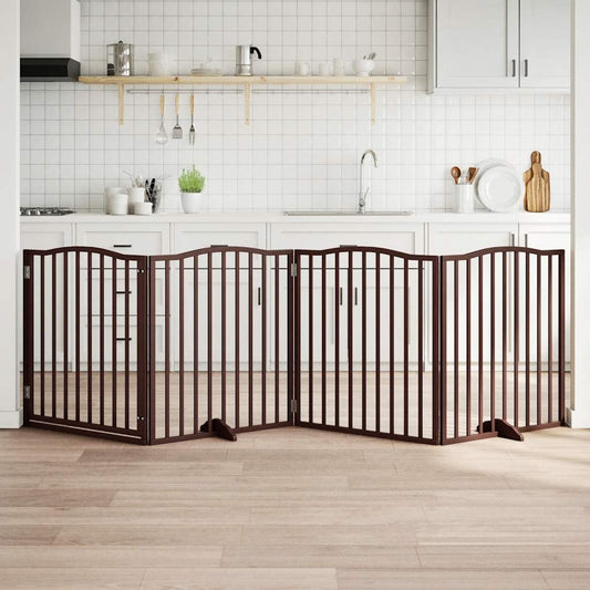 Brána pre psa dvere sklad. 4 panely 320 cm topoľové drevo