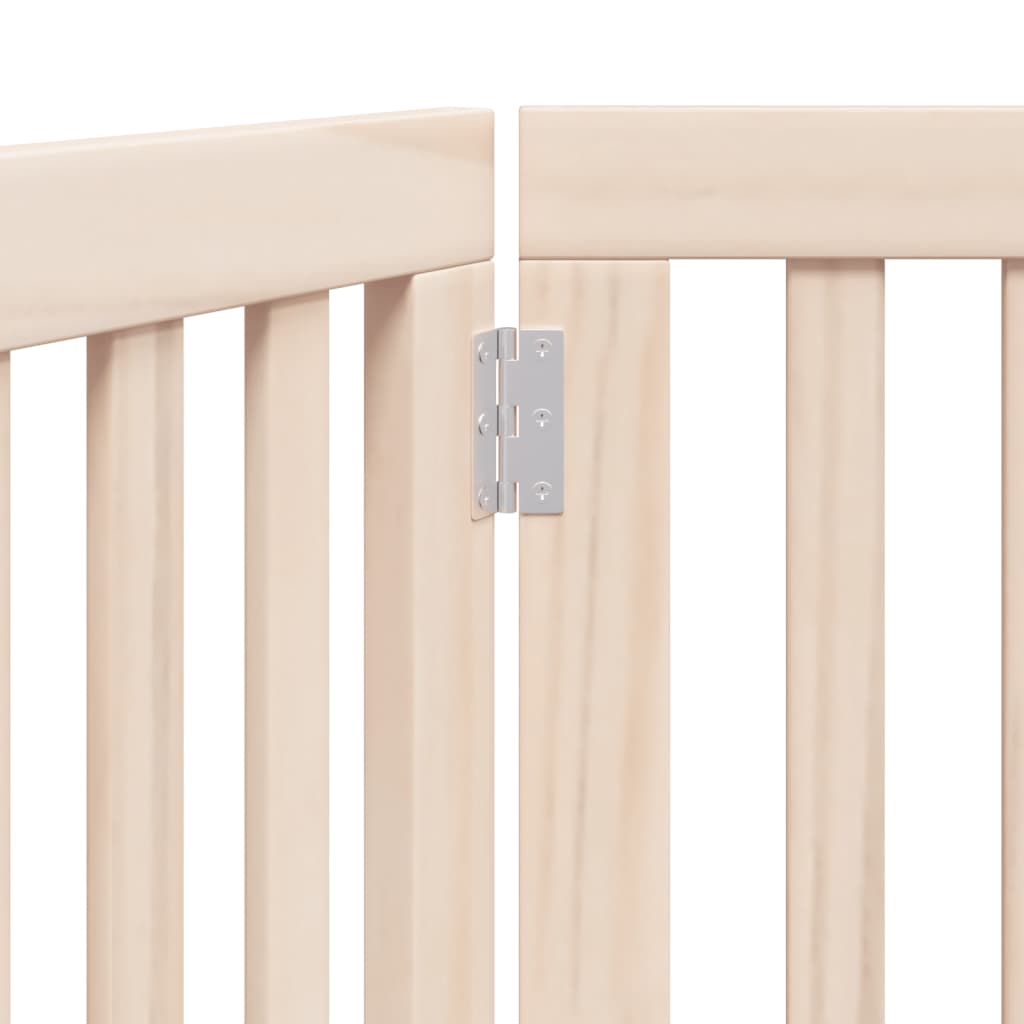 Brána pre psa skladacia 3 panely 150 cm topoľové drevo