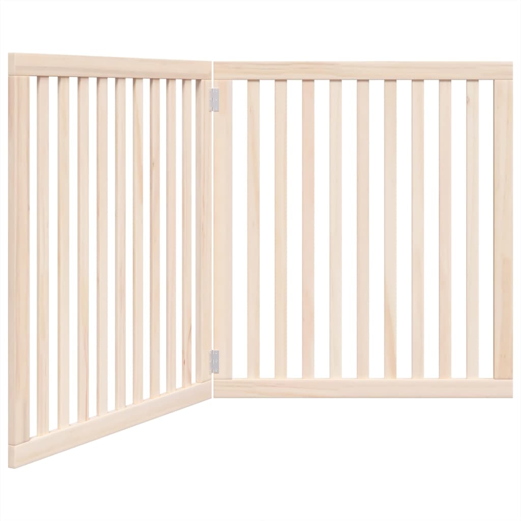 Brána pre psa skladacia 2 panely 160 cm topoľové drevo
