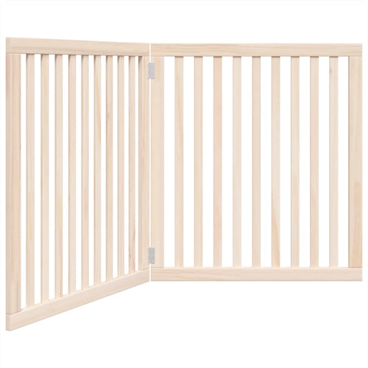 Brána pre psa skladacia 2 panely 160 cm topoľové drevo