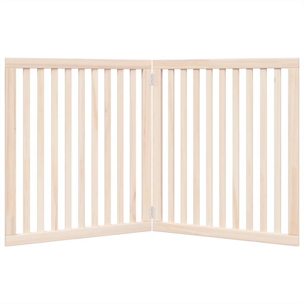 Brána pre psa skladacia 2 panely 160 cm topoľové drevo