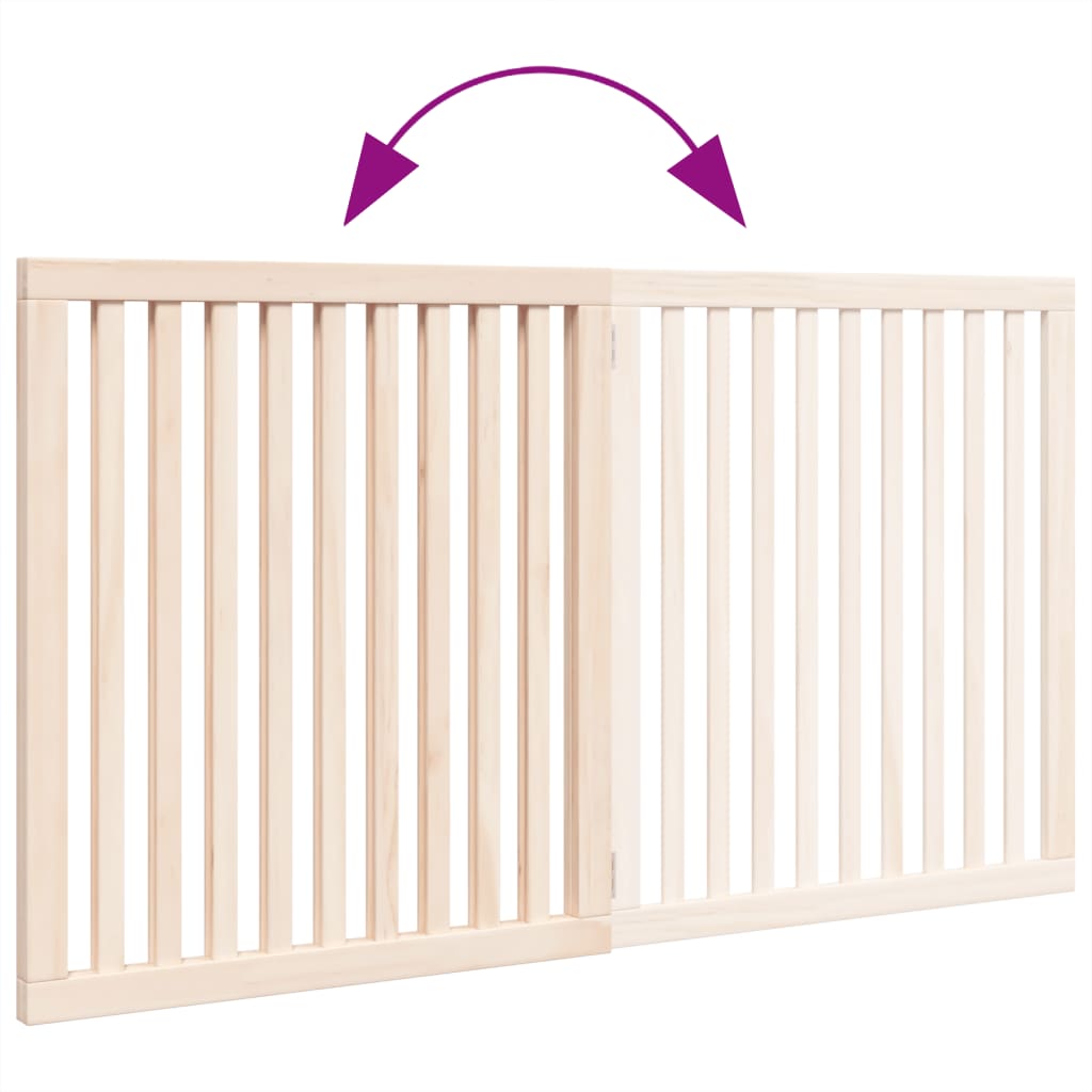 Brána pre psa skladacia 2 panely 160 cm topoľové drevo