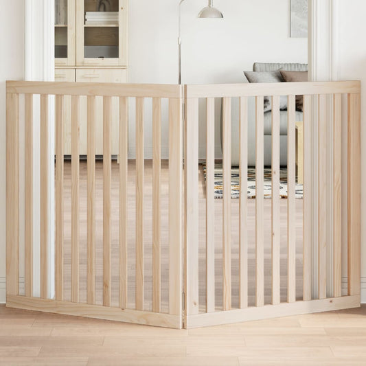 Brána pre psa skladacia 2 panely 160 cm topoľové drevo