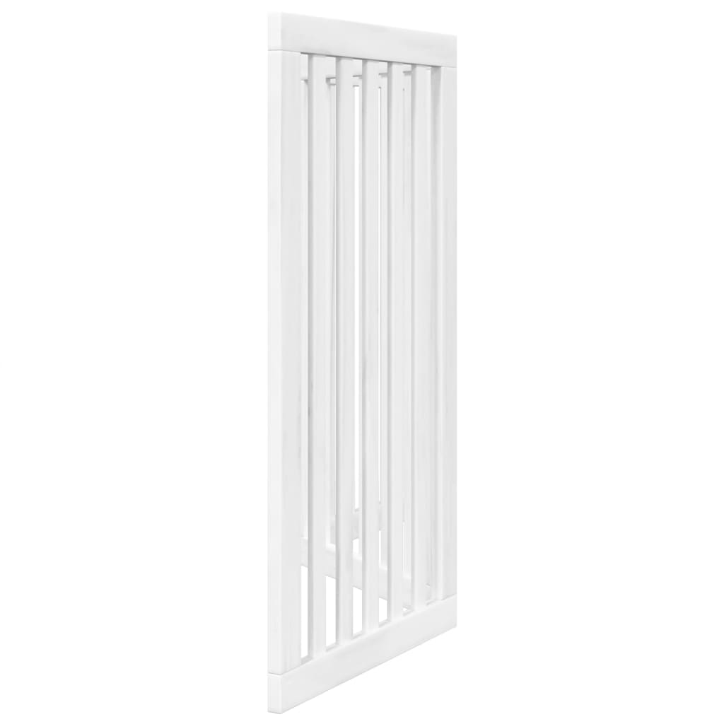 Brána pre psa skladacia 3 panely biela 150 cm topoľové drevo