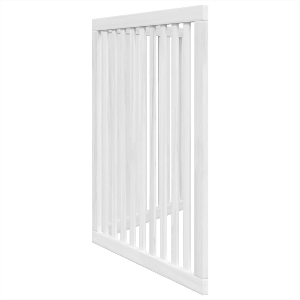 Brána pre psa skladacia 2 panely biela 160 cm topoľové drevo