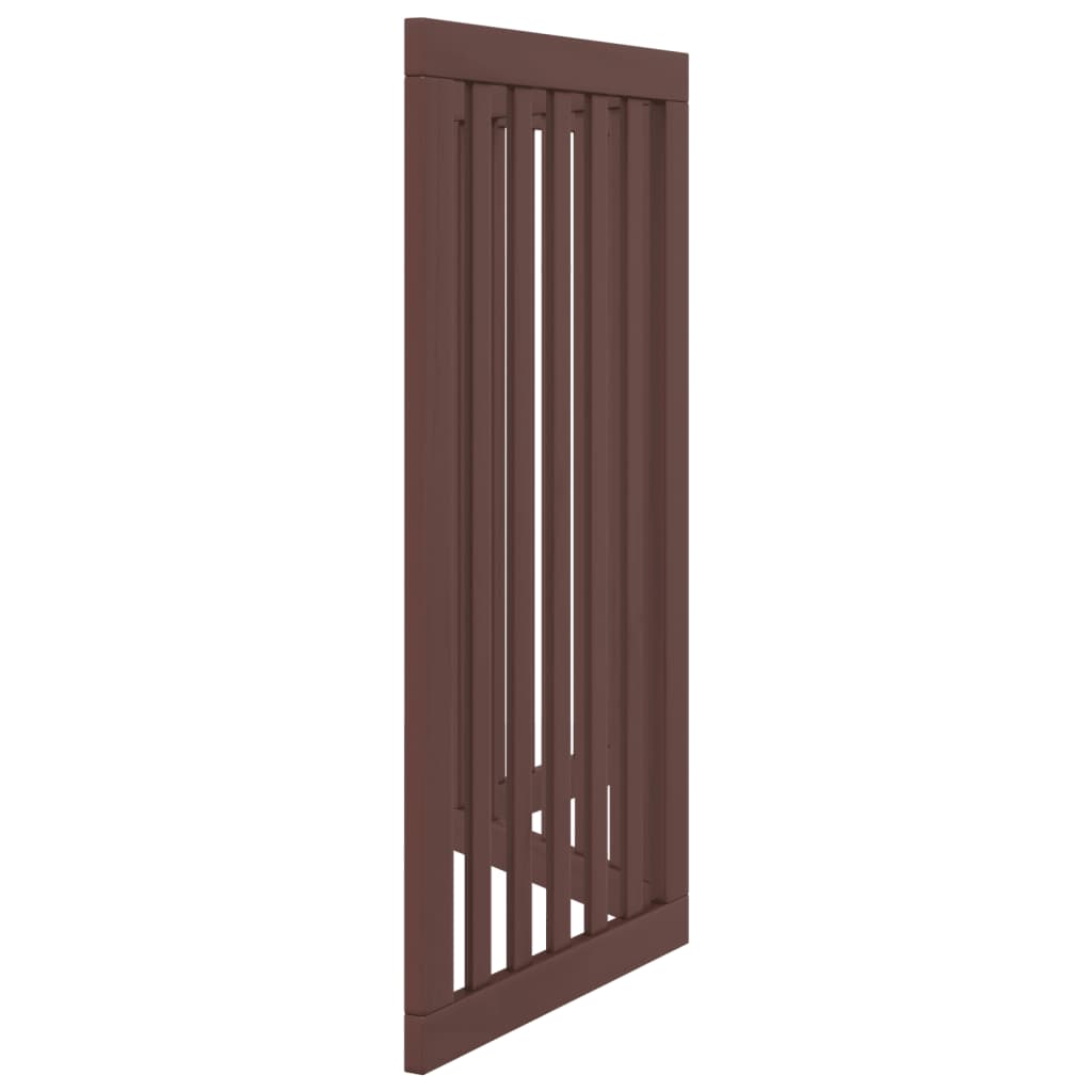 Brána pre psa skladacia 3 panely hnedá 150 cm topoľové drevo