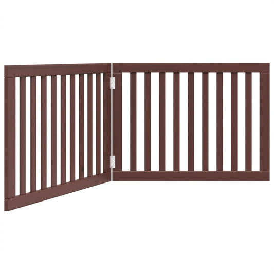 Brána pre psa skladacia 2 panely hnedá 160 cm topoľové drevo
