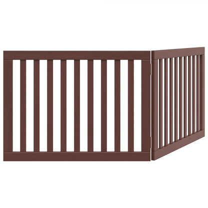Brána pre psa skladacia 2 panely hnedá 160 cm topoľové drevo