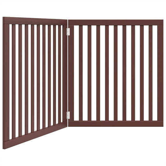 Brána pre psa skladacia 2 panely hnedá 160 cm topoľové drevo