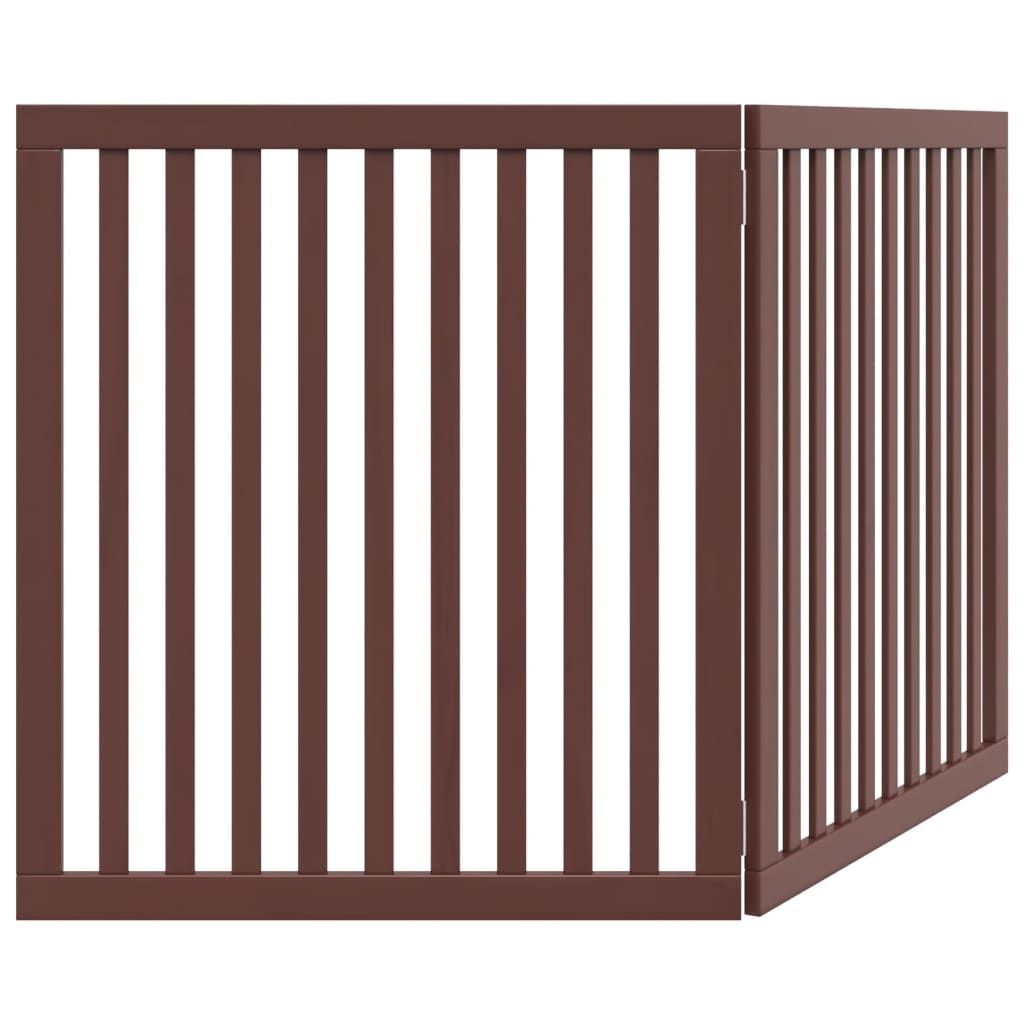 Brána pre psa skladacia 2 panely hnedá 160 cm topoľové drevo