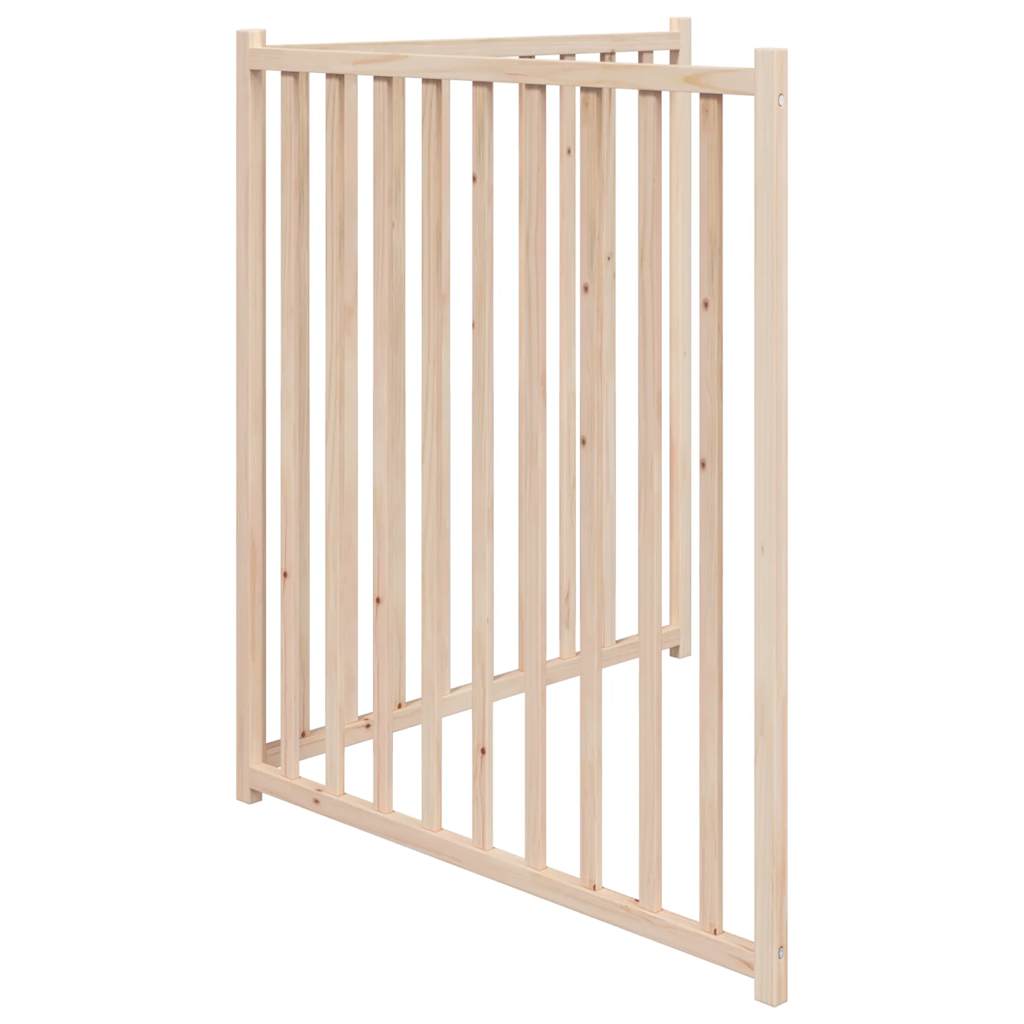 Brána pre psa skladacia 2 panely 160 cm masívne jedľové drevo